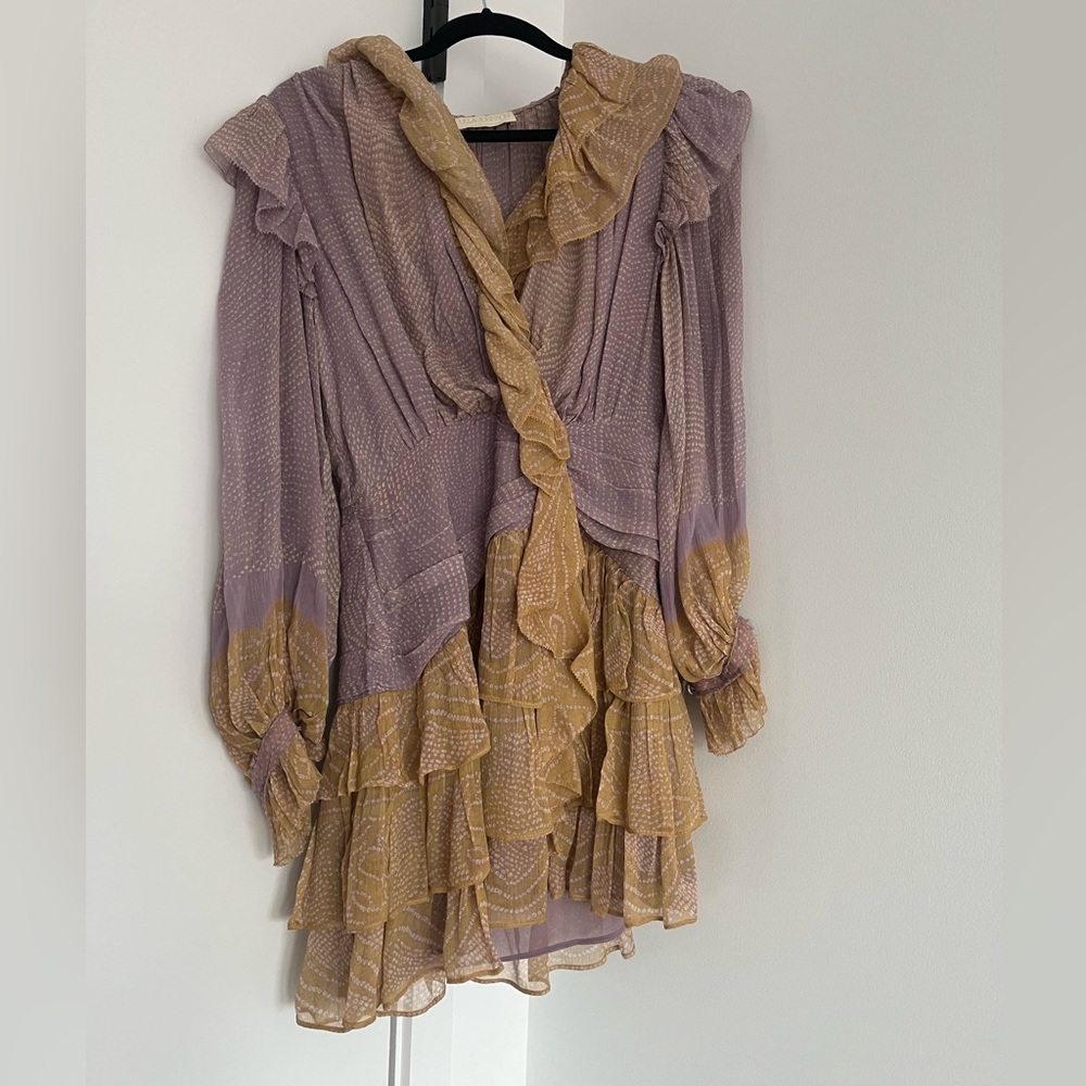 Ulla Johnson Silk Ruffle Mini Dress - Picture 2 of 4